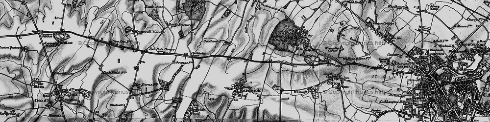 Old map of Hardwick in 1898