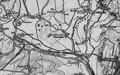 Old map of Bow Ho in 1899