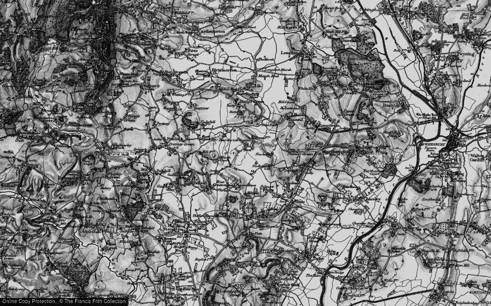 Old Map of Hardwick Green, 1896 in 1896