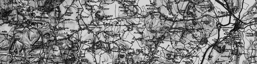 Old map of Hardwick Green in 1896