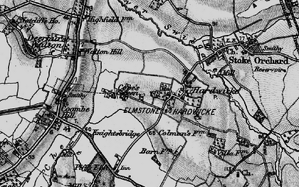 Old map of Hardwicke in 1896