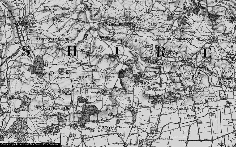 Old Map of Hareby, 1899 in 1899