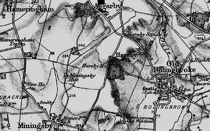 Old map of Hareby in 1899