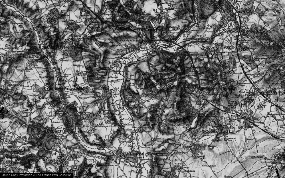 Old Map of Harefield Grove, 1896 in 1896