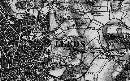 Old map of Harehills in 1898