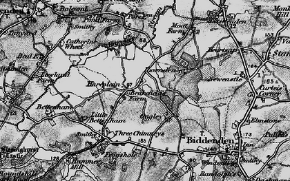 Old map of Hareplain in 1895