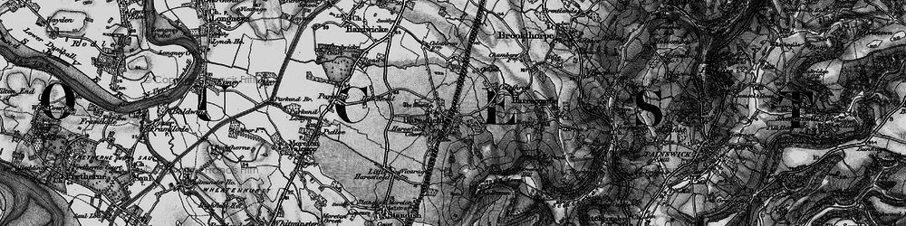 Old map of Haresfield in 1896