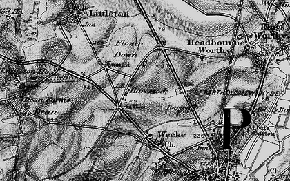 Old map of Harestock in 1895