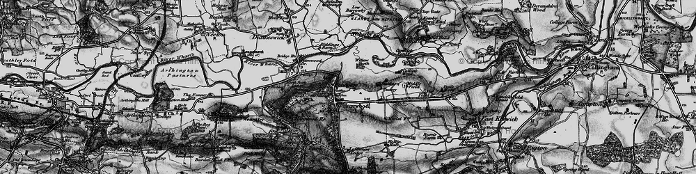 Old map of Harewood in 1898