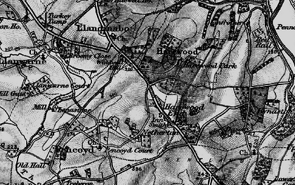 Old map of Harewood End in 1896