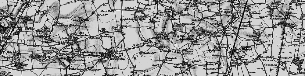 Old map of Hargate in 1898