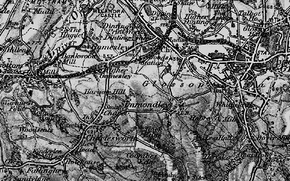 Old map of Hargate Hill in 1896