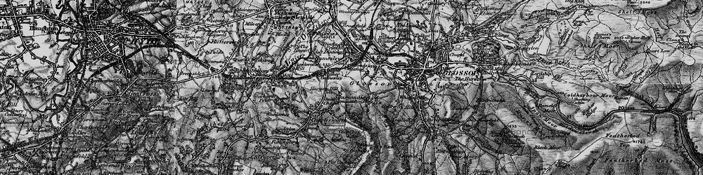 Old map of Hargate Hill in 1896