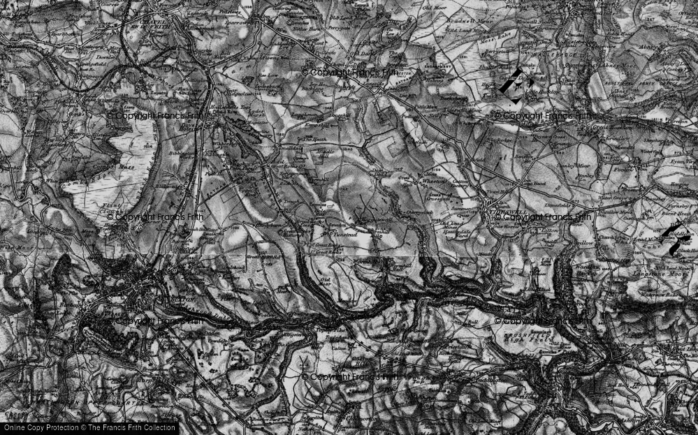 Old Map of Hargatewall, 1896 in 1896