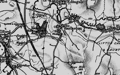 Old map of Harlaston in 1898