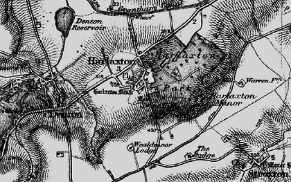 Old map of Harlaxton in 1899