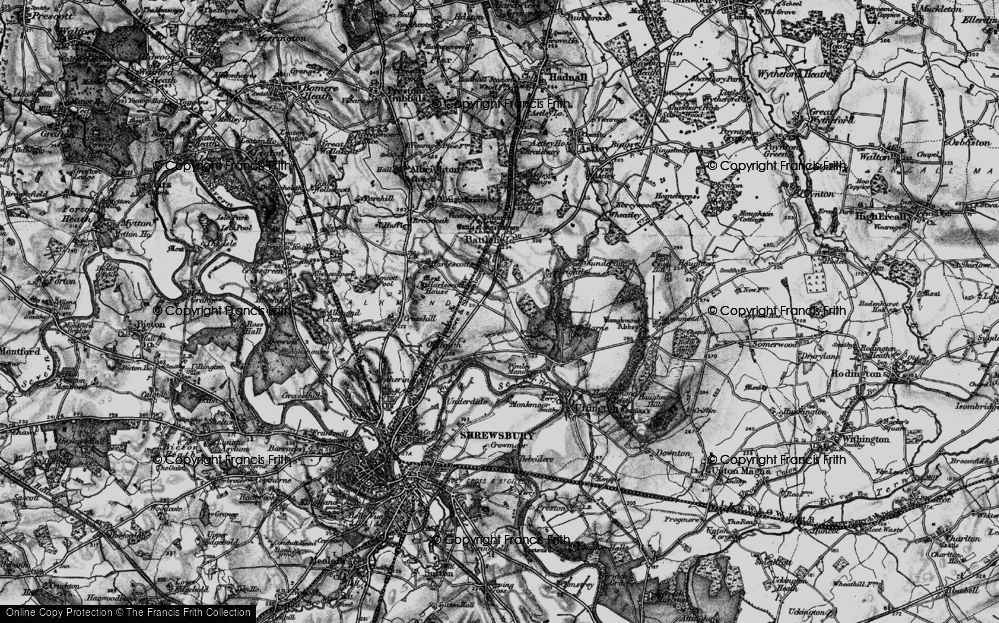 Old Map of Harlescott, 1899 in 1899