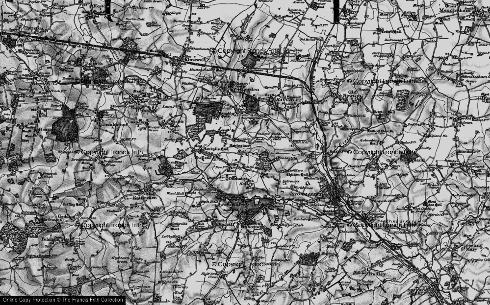 Old Map of Harleston, 1898 in 1898