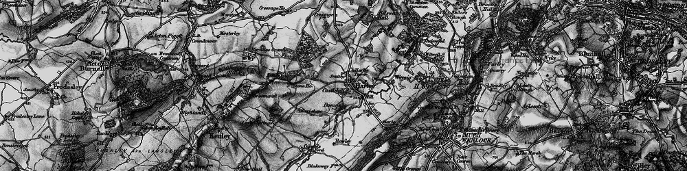 Old map of Harley in 1899