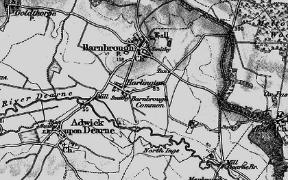 Old map of Harlington in 1896