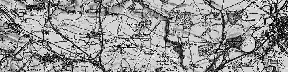 Old map of Harlington in 1896