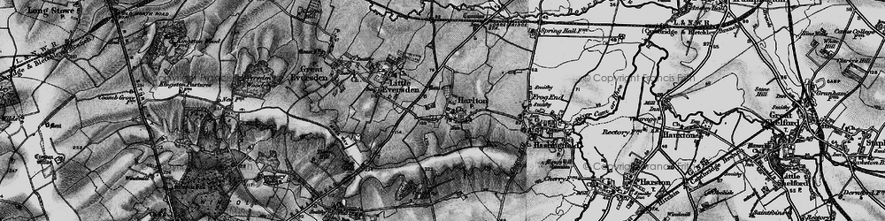 Old map of Harlton in 1896