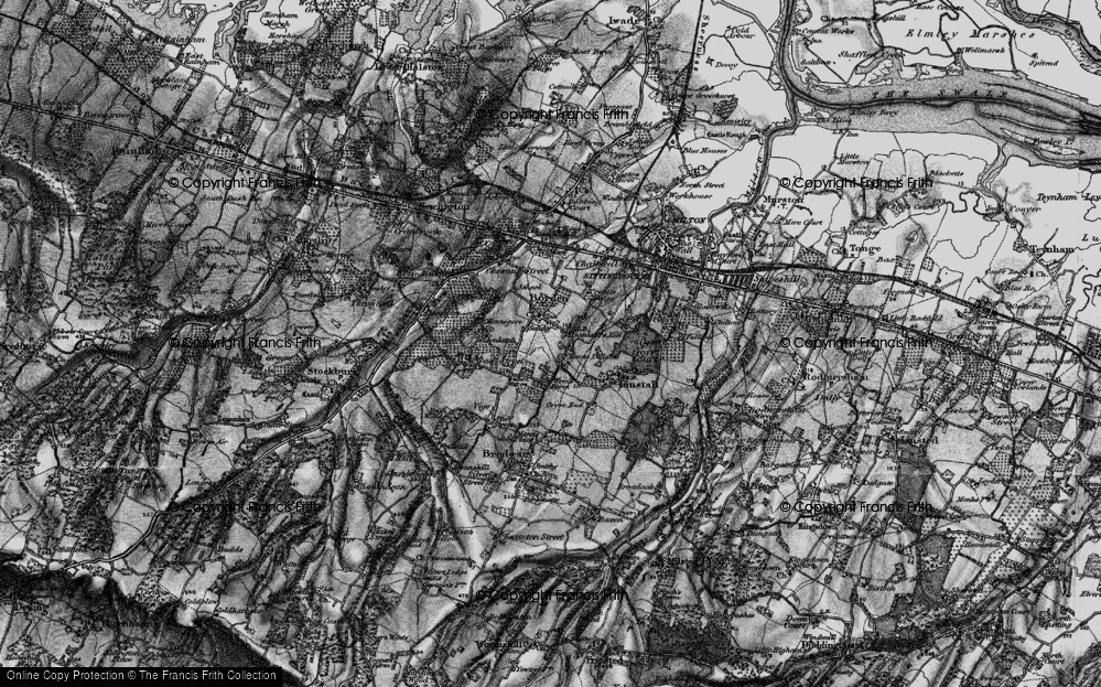 Old Map of Harman's Corner, 1895 in 1895