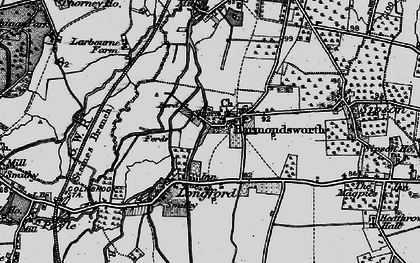 Old map of Harmondsworth in 1896