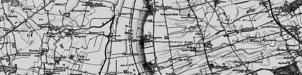 Old map of Harmston in 1899