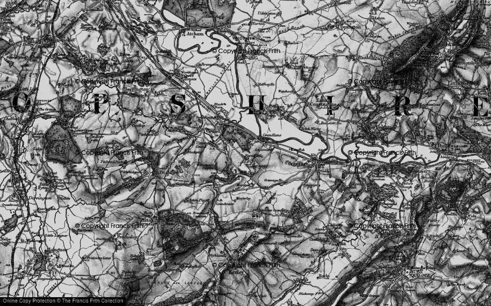 Old Map of Harnage, 1899 in 1899