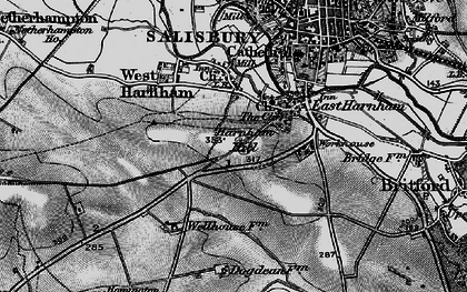 Old map of Harnham in 1895