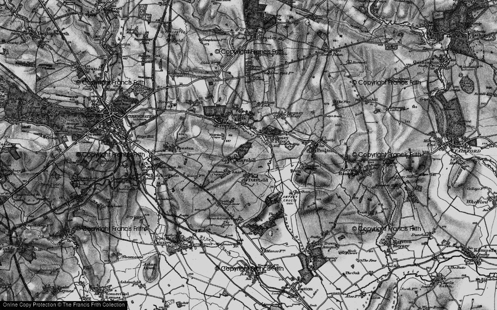 Old Map of Harnhill, 1896 in 1896