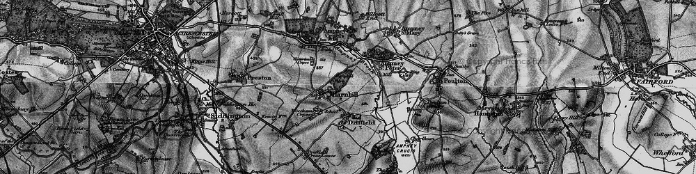 Old map of Harnhill in 1896