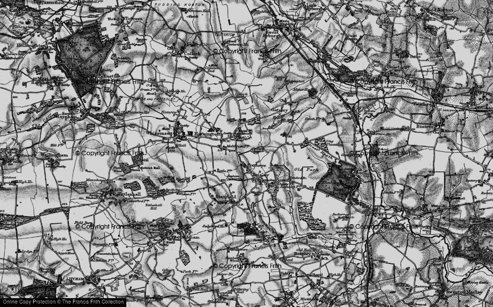 Old Map of Harper's Green, 1898 in 1898