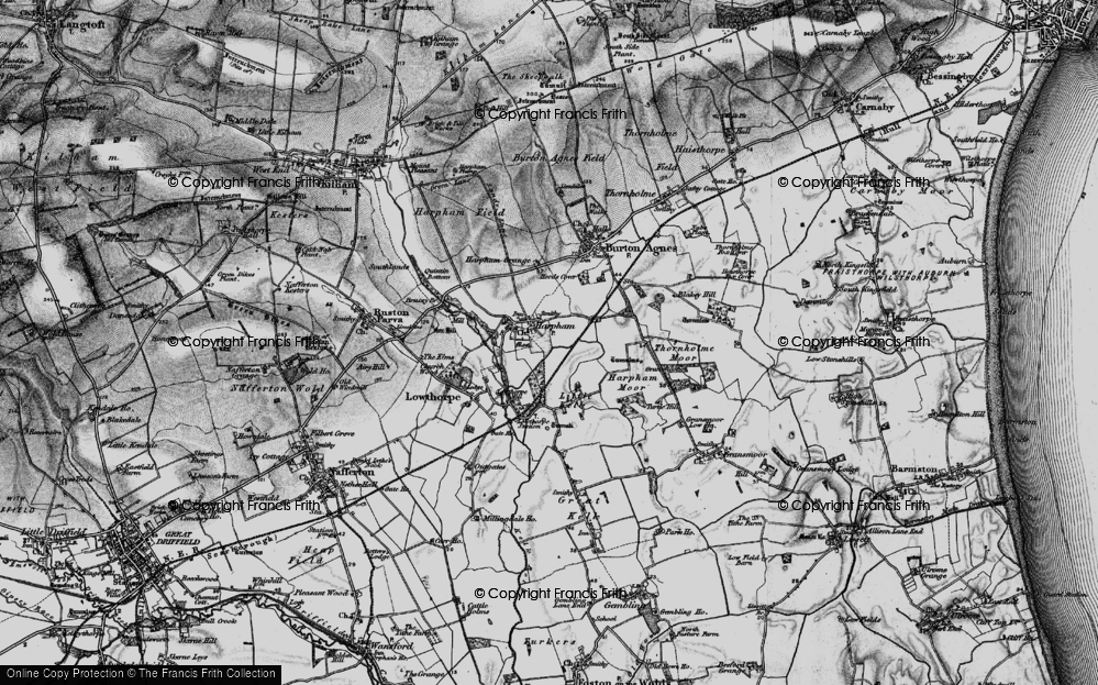 Old Map of Harpham, 1897 in 1897