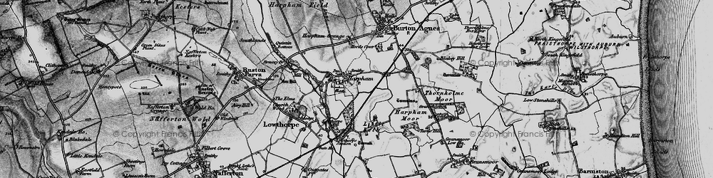 Old map of Harpham in 1897