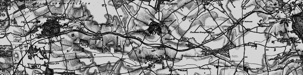 Old map of Harpley in 1898