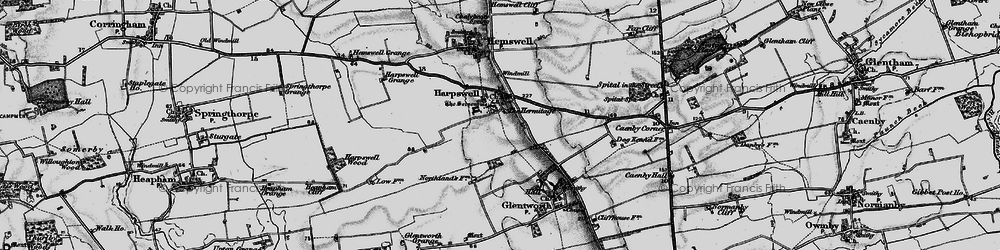 Old map of Harpswell in 1898