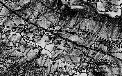 Old map of Harrietsham in 1895