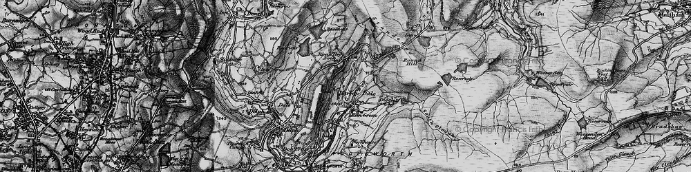 Old map of Harrop Dale in 1896
