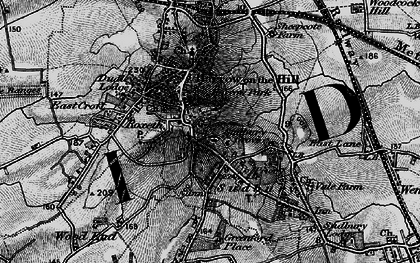 Old map of Harrow on the Hill in 1896