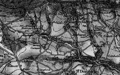 Old map of Brendon in 1896
