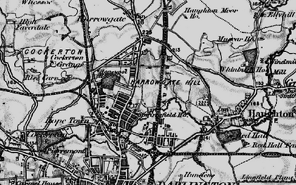 Old map of Harrowgate Hill in 1897