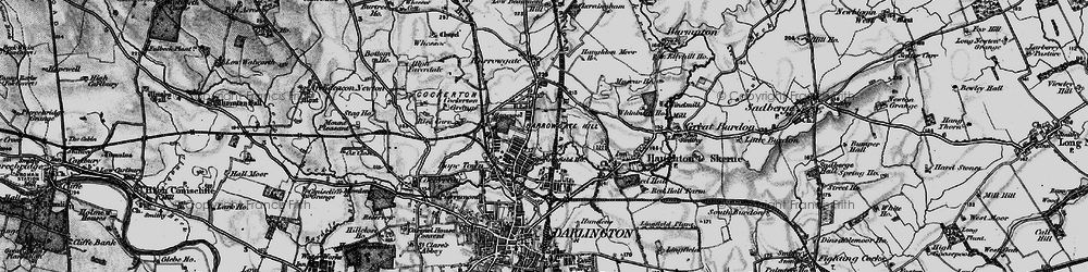 Old map of Harrowgate Hill in 1897