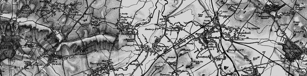 Old map of Harston in 1896