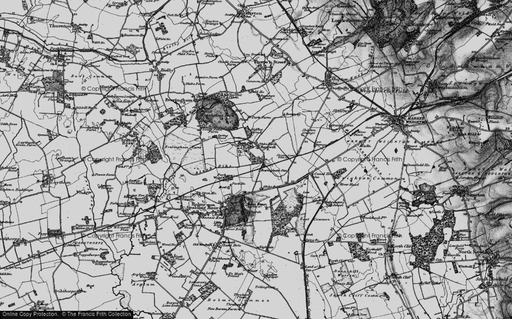 Old Map of Harswell, 1898 in 1898