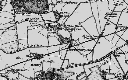 Old map of Harswell in 1898