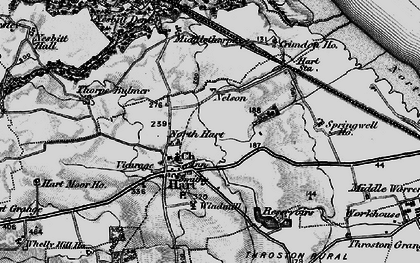 Old map of Hart in 1898