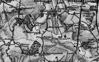 Old map of Hart's Green in 1898