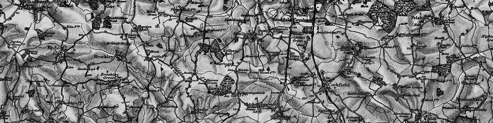 Old map of Hart's Green in 1898